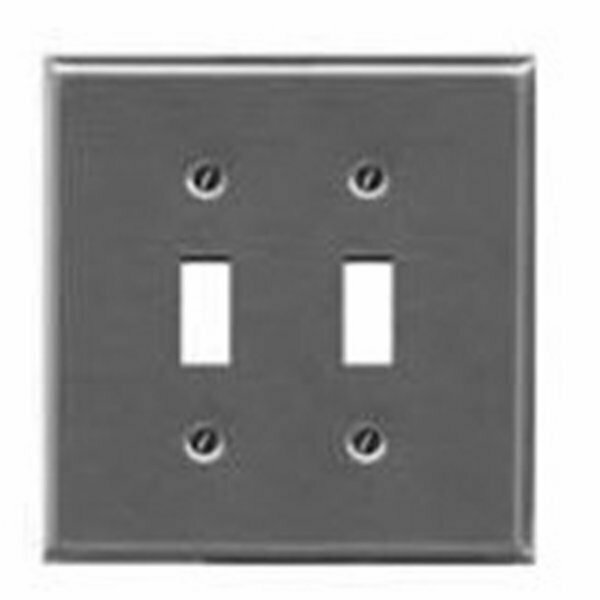 Atron Electro Atron Traditional Series 2-161TT Wallplate, 4-3/4 in L, 5 in W, 2-Gang, Metal, Chrome 2161TT